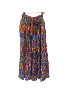 Vintage Advance Apparels Multicolor Vibrant Pattern African-Inspired Full Skirt
